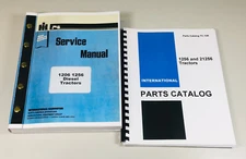 International Farmall 1256 Diesel Tractor Service Manual Parts Catalog Shop Book