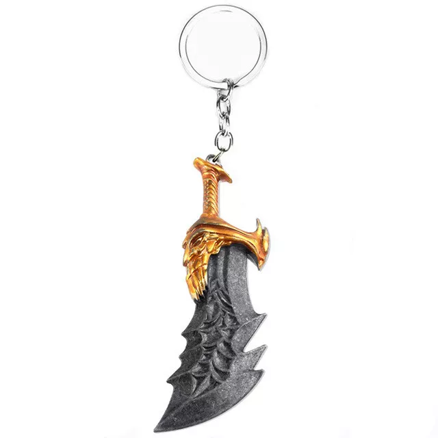 New God of War Ragnarok Keychain Kratos Ares Thor's Hammer Mjolnir Blades  of Exile Leviathan Axe Weapon Penant Key Chain Jewelry