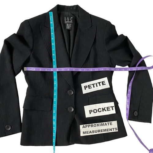 Blazer INC Mujer Talla 6P Negro Trabajo Básico Bufanda Gris Cápsula Minimalista Corpcore - Imagen 3 de 16