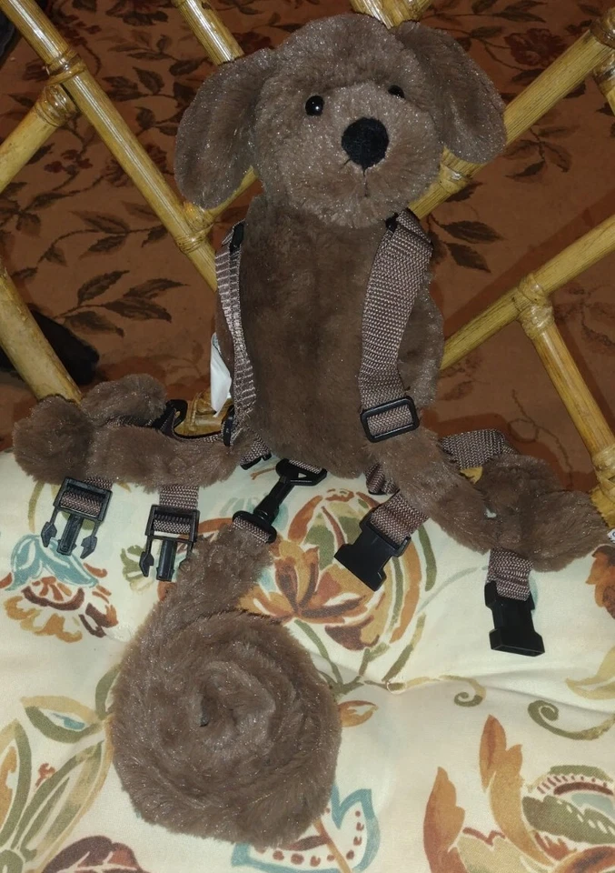 Eddie Bauer Cachorro Perro Niño Pequeño Mochila Arnés Correa de Seguridad Felpa Marrón (K Foto 2 de 4