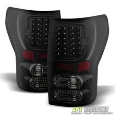 For Black Smoke 2007-2013 Toyota Tundra LED Tail Lights Brake Lamps Left+Right