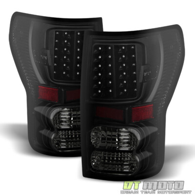 For Black Smoke 2007-2013 Toyota Tundra LED Tail Lights Brake Lamps Left+Right