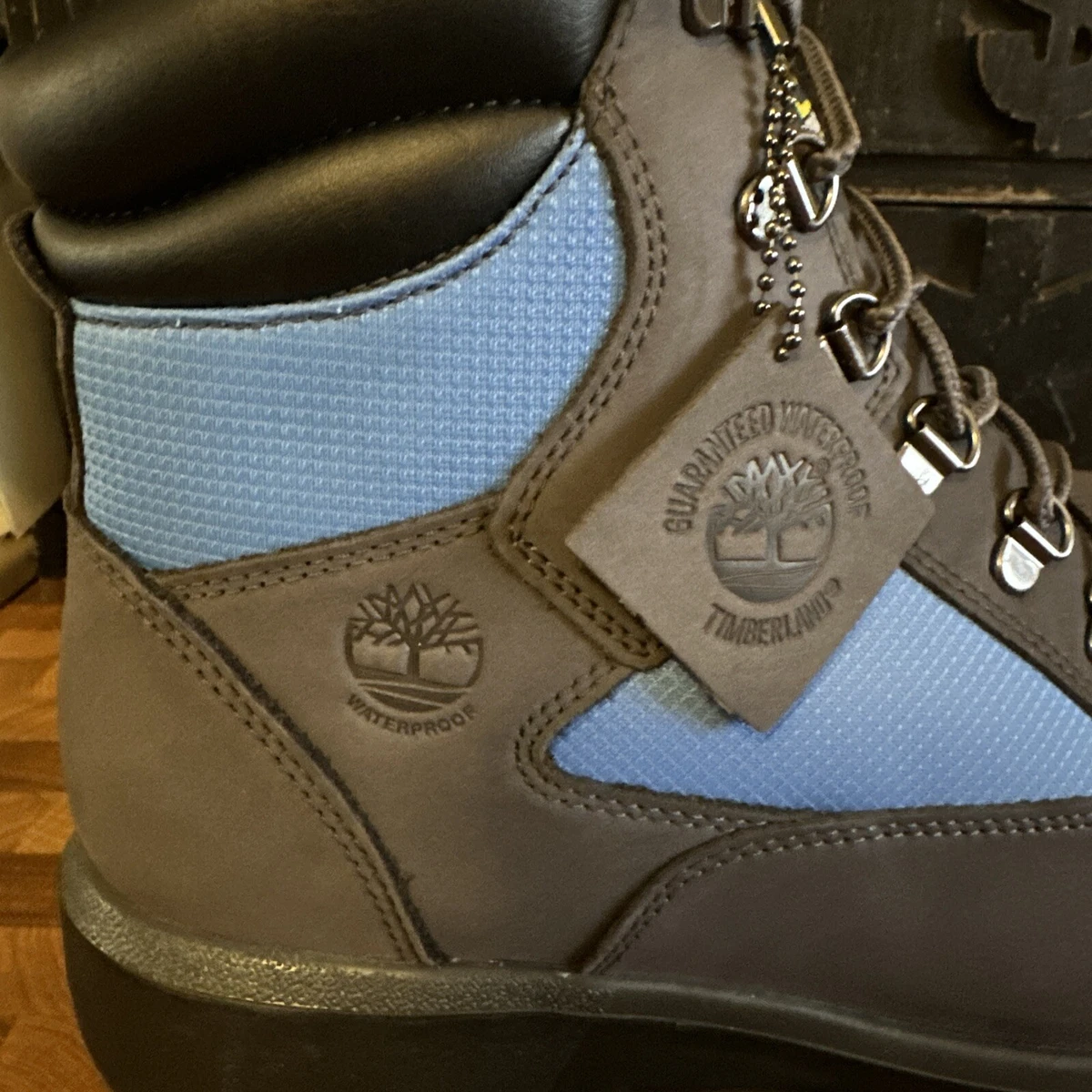 Timberland 6-Inch F/L Waterproof Field Boots Dark Grey Nubk Blue