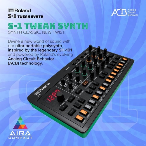 Roland S-1 Tweak Synth 305g Compact Polyphonic Sound Module Synthesizer New - Picture 2 of 10
