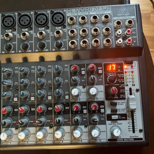 Behringer XENYX 1202FX 12 CH Mixer with Effects - Black/Gray w/power cord - Picture 1 of 2
