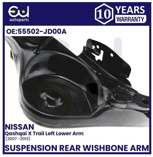 Rear suspension Left Trailing Arm Wishbone for Nissan Qashqai 2007-2019 T31 J11 - Picture 7 of 9