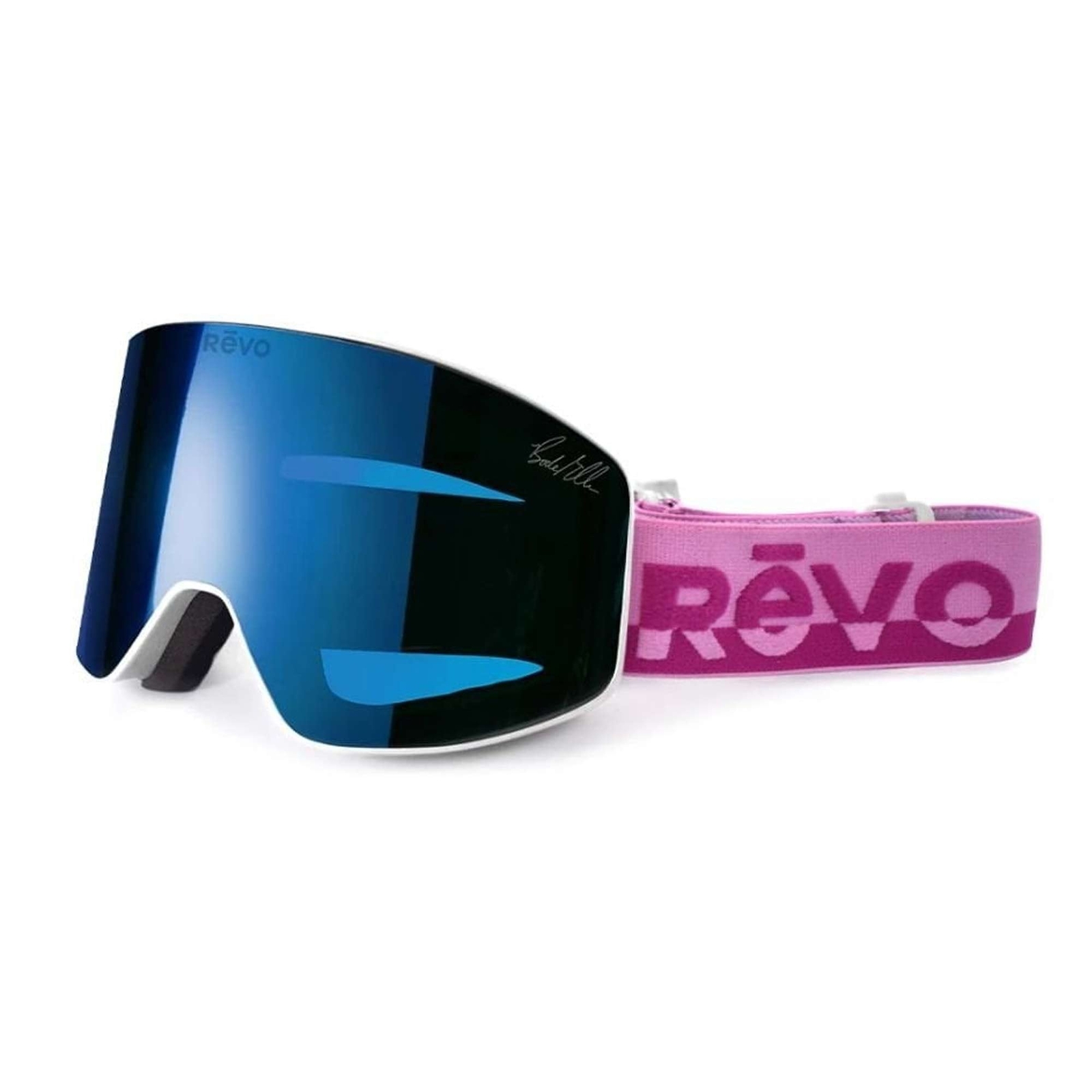 Revo Bode No.3 Piste Goggles - Blue Water S2-3 Lens: White/Pink