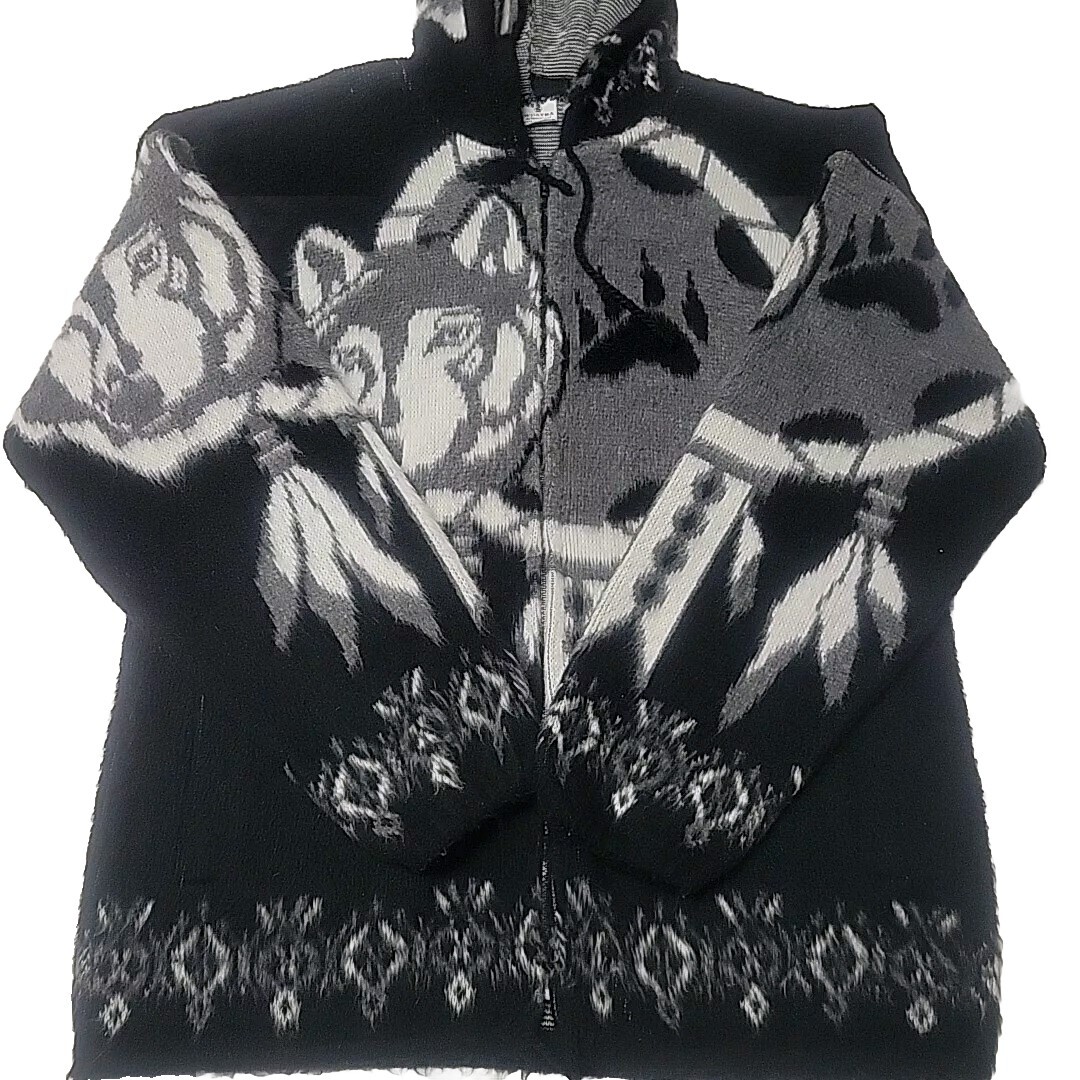 Wuayra Handmade Wolf Sweater Aztec Southwestern Tribal