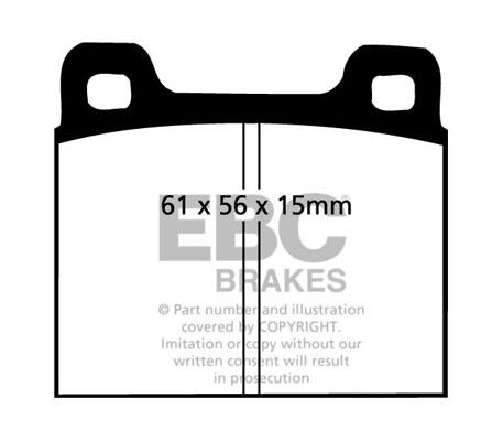 EBC Yellowstuff Front Brake Pads for Porsche 356 2.0 (62 > 63) - Picture 1 of 1