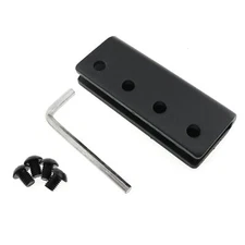 Bi Parting Sliding Barn Door Hardware Connector for 1 9/16 Inch Flat Track Sl...