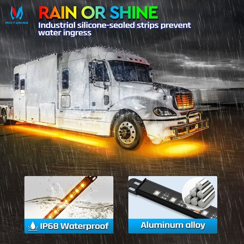 MICTUNING N8 RGBW LED Underglow Lights Bar for RVs, Underbody Neon Light Strips - Picture 9 of 12