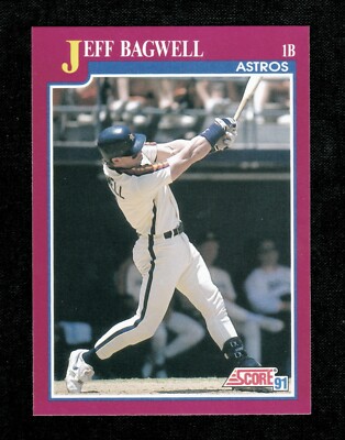 1991 SCORE # 96T JEFF BAGWELL TRADED ROOKIE CARD ASTROS HOF SET BREAK RC