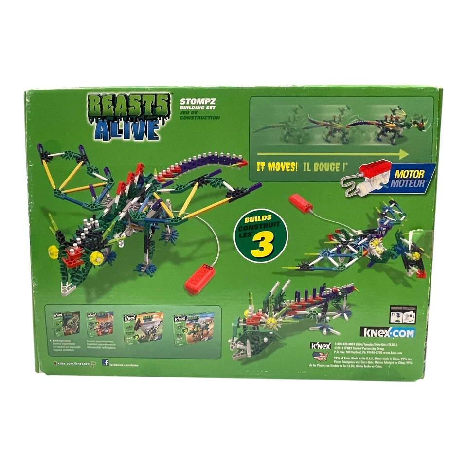 K'NEX Beasts Alive - Conjunto de Construção Stompz NOVO! 356 peças - Imagem 2 de 4