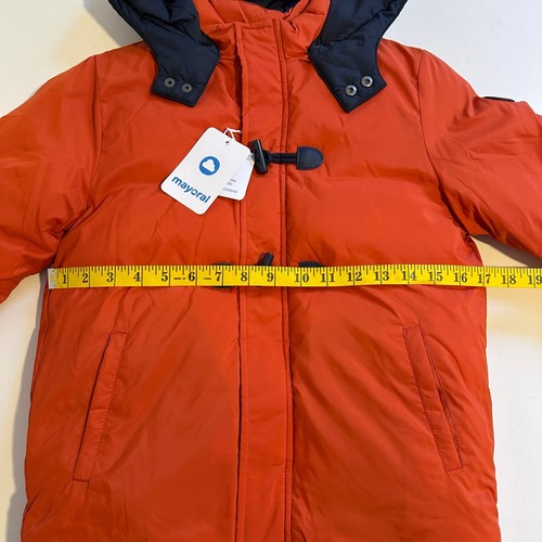 NWT Mayoral Orange Padded Duffle Coat Kids Size 9 - Picture 6 of 10