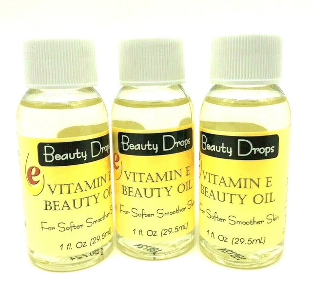 Beauty Drops Vitamin E Beauty Oil For Softer Smoother Skin 1 oz MADE IN