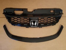 2pc Set 2004-2005 Civic 2door Coupe Front Bumper Grille Lower Molding New Pair