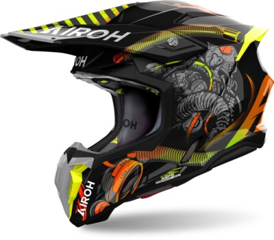 Airoh Twist 3 Toxic Gloss MX Helm - modernster ECE 2206 zugelassen