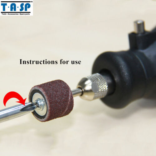 12PCS 1/2" Rubber Mandrel and 1/8" Shank Sand Drum Holder Dremel Rotary Tool - Picture 4 of 4