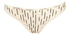 Image of CALVIN KLEIN women's briefs, visible elastic underwear with logo, microfiber fab