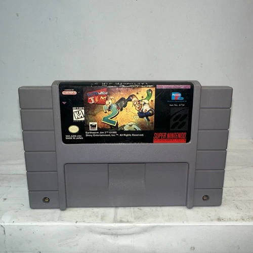 Earthworm Jim 2 (Super Nintendo Entertainment System, 1996) SNES - Tested