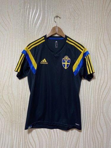 SWEDEN 2014 2015 PRE MATCH TRAINING SHIRT JERSEY ADIDAS D83799 sz S MEN - 第 1/12 張圖片