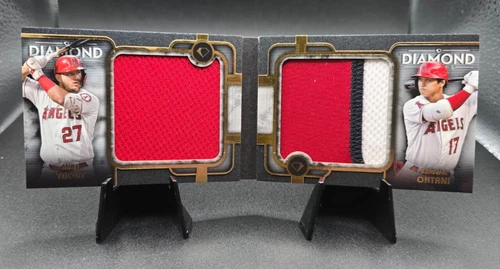 2023 Topps Diamond Icons Book Mike Trout Shohei Ohtani Angels Dual Patch 06/10
