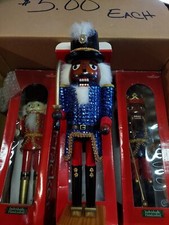 Deluxe Wooden Timeless Treasures Traditional Nutcracker Solider 15" BLUE/sord
