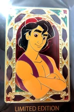 Disney Pin PALM Prince Aladdin Stained Glass LE 300 #155276