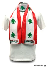 Lebanon Flag Print Scarf NEW One-Size-Fits-All Lebanese Sash Shawl Wrap FREE S/H
