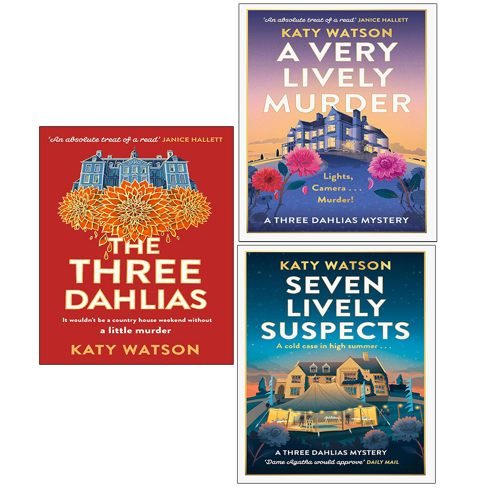 Three Dahlias Mysteries Collection 3 Books Set by Katy Watson Very Lively Murder