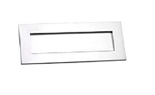 Victorian Letter Plate Satin Brushed Chrome Finish Front Door Post Box Slot