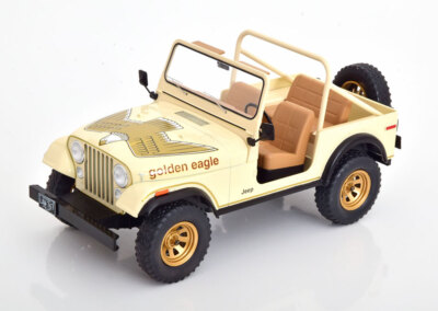 1:18 MCG Jeep CJ-7 Golden Eagle 1976 white/golden 4052176577783 | eBay