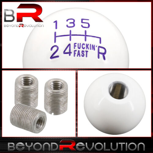 For Nissan Manual M/T Stick Engine Interior Round Ball Shift Knob M8 M10 Purple - Picture 2 of 3