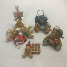 Cherished Teddies Figurines Tree Gifts Stocking Lot of 7 Christmas Ornaments