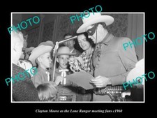 OLD POSTCARD SIZE PHOTO OF AUSTIN TEXAS CLAYTON MOORE THE LONE RANGER c1960 2