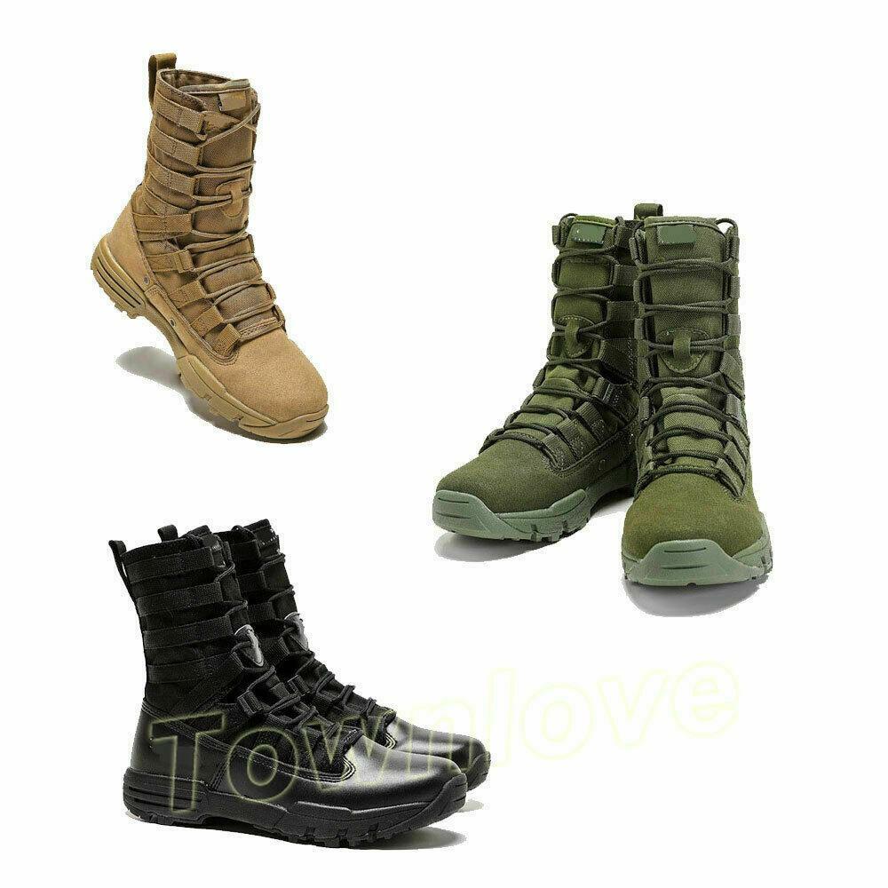 靴 Archive Military lace-up Combat Boots Mens Army Training Boot Military Combat Work Lace Up Outdoor