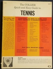 The Collier Quick and Easy Guide to Tennis by Robert Scharff 1962 Paperback Book