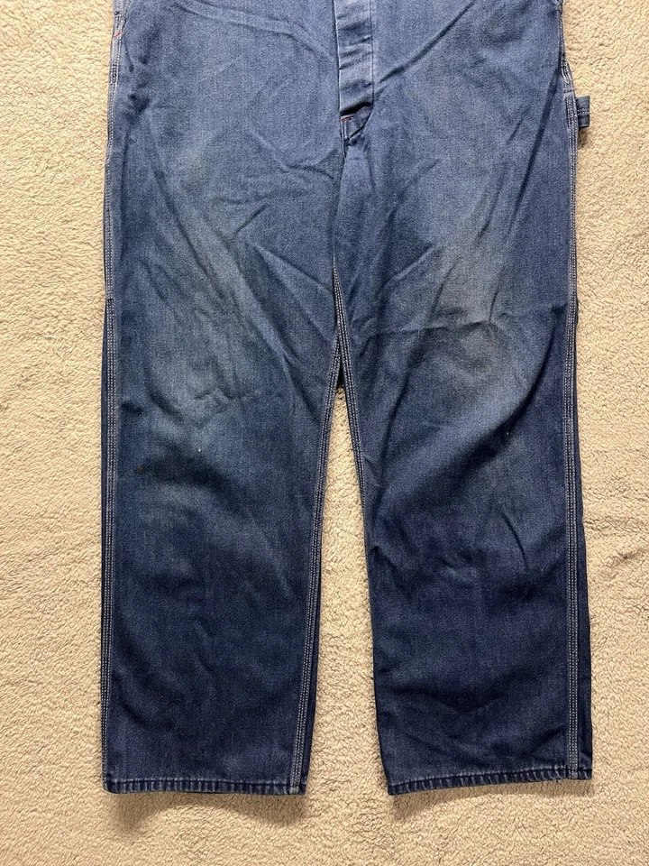 Mono Big Mac para hombre 38x32 azul carpintero baberos ropa de trabajo americana mezclilla al aire libre Foto 3 de 4