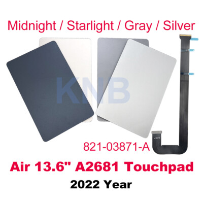 Original Gray Silver Gold Blue For MacBook Air 13.6'' M2 A2681 Touchpad 2022 Year