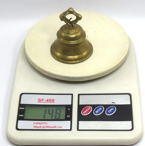 Vintage Indian Bell Brass Ritual Temple Bell Sounds Well Home Decor. i9-164 - Picture 8 of 8