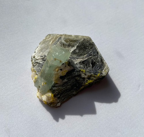 173 Ct Terminated Aquamarine With Muscovite Mica Specimen Shigar - Picture 4 of 13