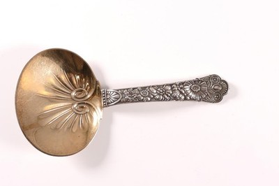 Löffel  Gorham 925 Silber Jugendstil England Blumendekor Monogramm UB 75gr.