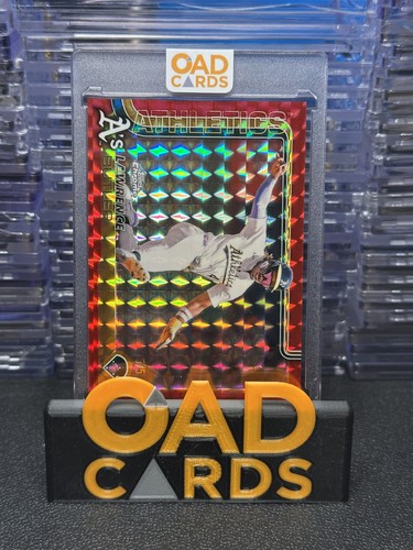 2025 Topps Chrome Lawrence Butler #67 Red Geometric Refractor 5/5 - Picture 2 of 4