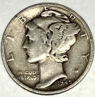 1945-S Mercury Dime 10c Circulated 90% Silver US Silver Coin- 2419