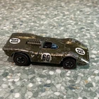 VINTAGE 1969 MATTEL HOT WHEELS REDLINE FERRARI 312P GOLD WITH LIFTING BACK USED