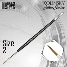 Green Stuff World: KOLINSKY Brushes - SILVER SERIES - Singles 4 Brush Sizes