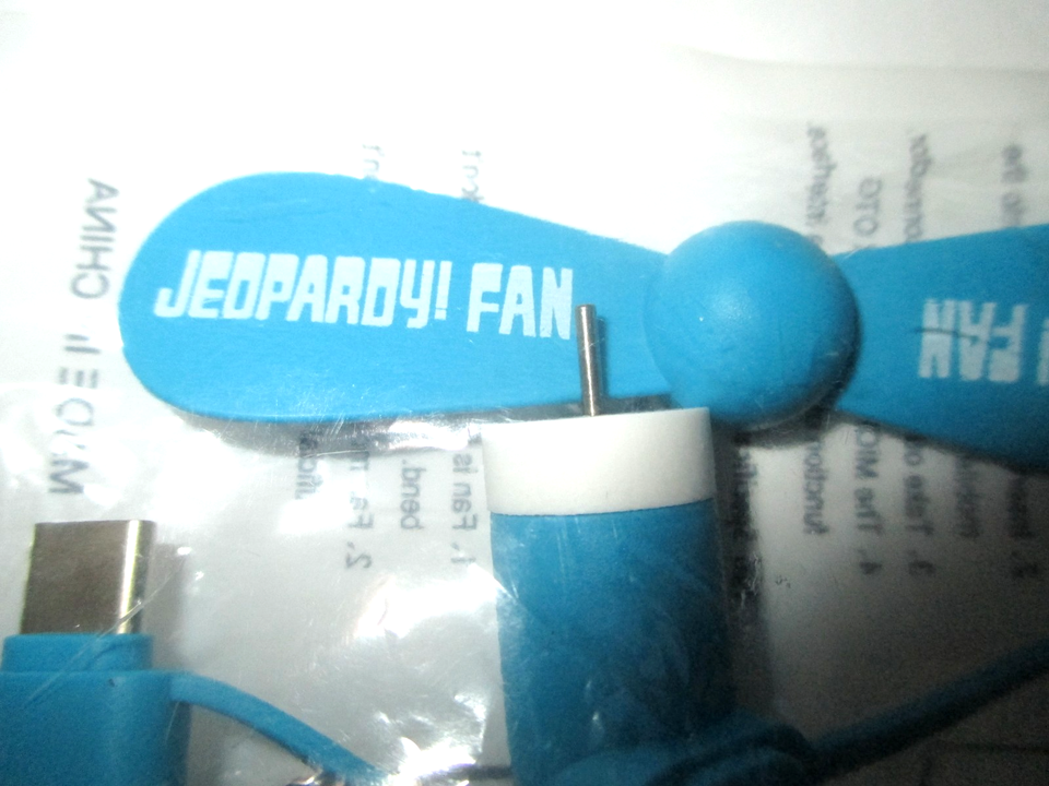JEOPARDY TV GAME SHOW MINI BLUE WHITE JEOPARDY LOGO USB FAN BRAND NEW ...