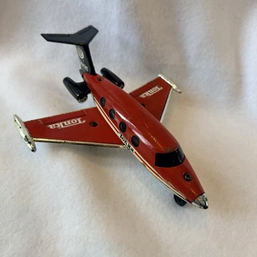 Vintage 1979 Tonka Red Lear Jet Metal Toy Airplane Play Condition Read 8 Inch