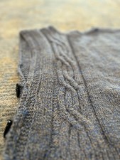 Charming handmade Knitted vest, 15-inch long, perfect for 4-5-year-old kids