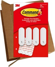 Command Large Wire Hooks, 4 8 Strips, Holds up 4 White  2.55 per strip